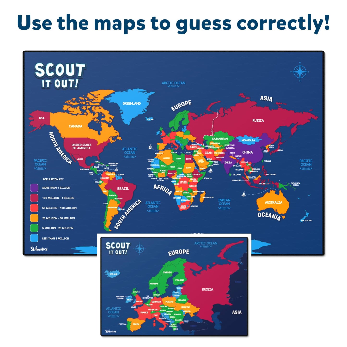 Skillmatics Board Game - Scout It Out, Educational Trivia Game for Ages 7+, Multicolor, Cardboard, Model SKILL331SIOC
