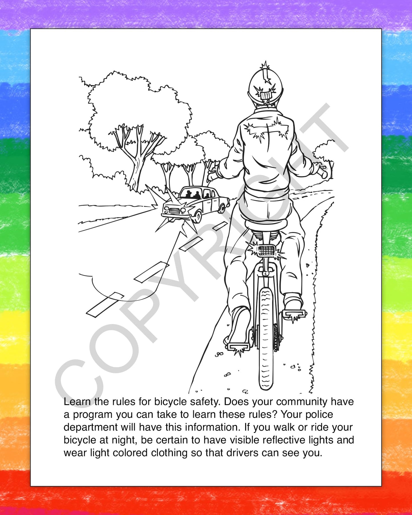ZOCO - Traffic Safety Awareness - Educational Coloring Books (50 Bulk Pack, Without Crayons) - Road, Bike Safety - Games, Puzzle