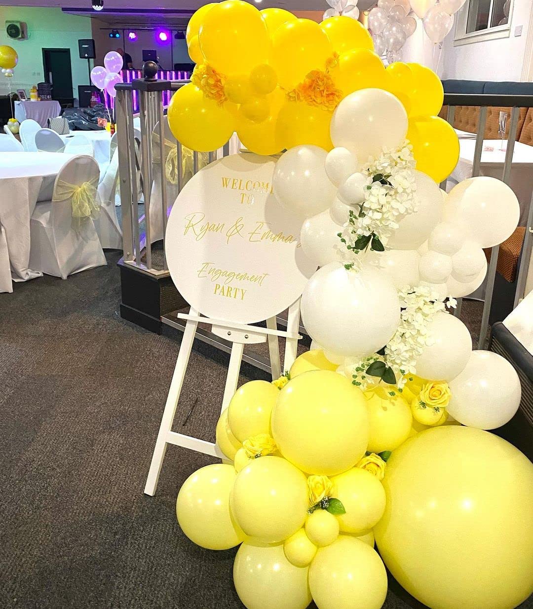Yellow Balloons Garland Kit, 102Pcs Pastel Yellow White Gold Confetti Balloons With 18 + 12 + 10 + 5 Inch For Sunflower Honey Be