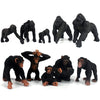 FUNSHOWCASE 10-Piece African Jungle Animals Toy Set - Realistic Chimpanzees & Gorilla Figurines for Play and Collecting