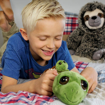 The Petting Zoo Sea Turtle Plush Toy - 12 Soft Stuffed Animal, Multi-Color, Perfect Gift for Kids