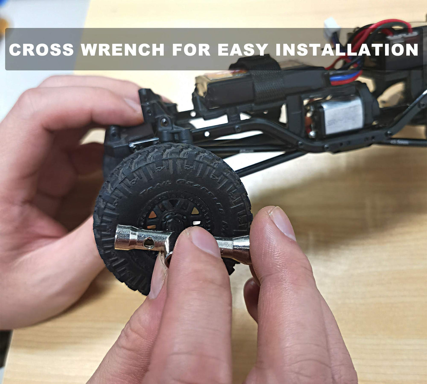 HOPLEX Brass 7mm RC Wheel Hex Hub Spacer with 9.5mm Offset Extension 4Pcs Hex Drive Adapter for AXIAL SCX24 Upgrades Accessories