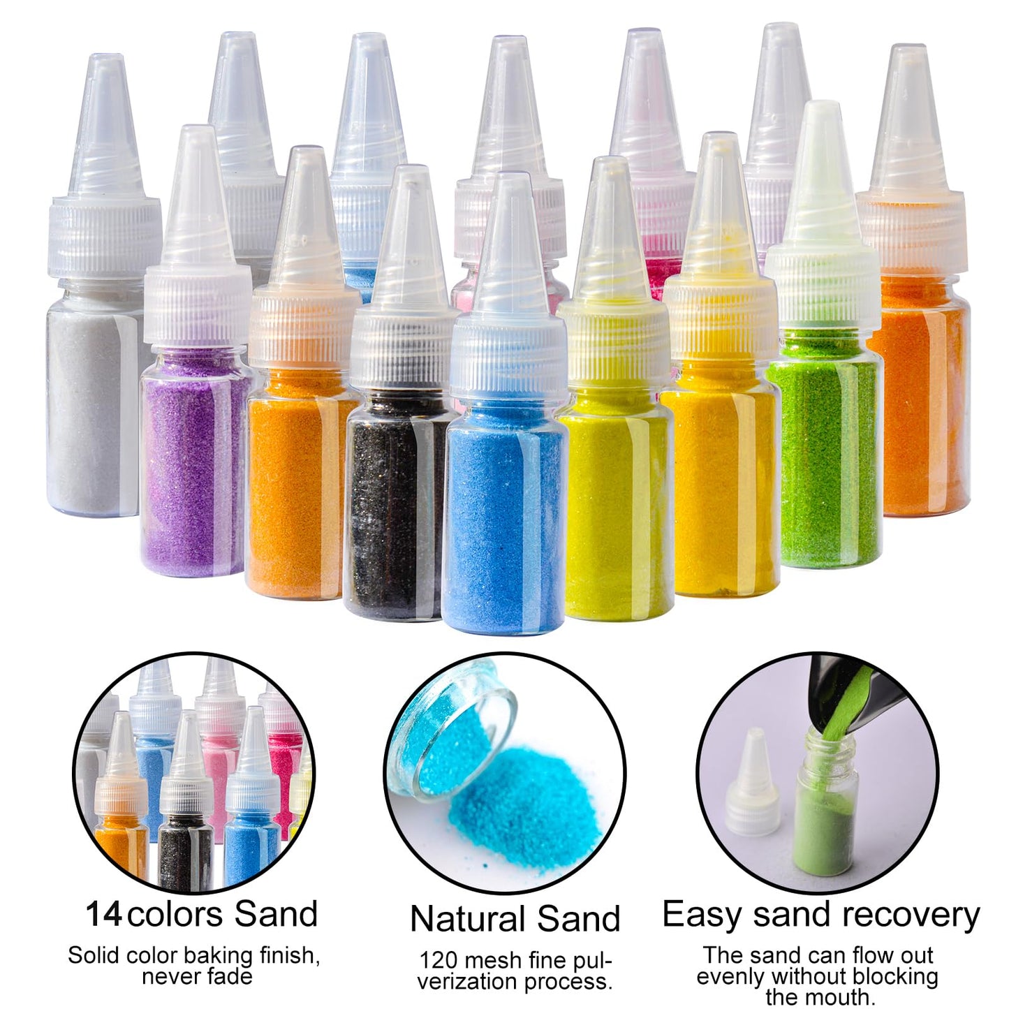 Tnoone Animal Sand Art Kits For Kids,Diy Crafts For Kids Ages 4-8,Color Sand Art Pictures,Art Crafts Learning Toys,Ideal Gifts F