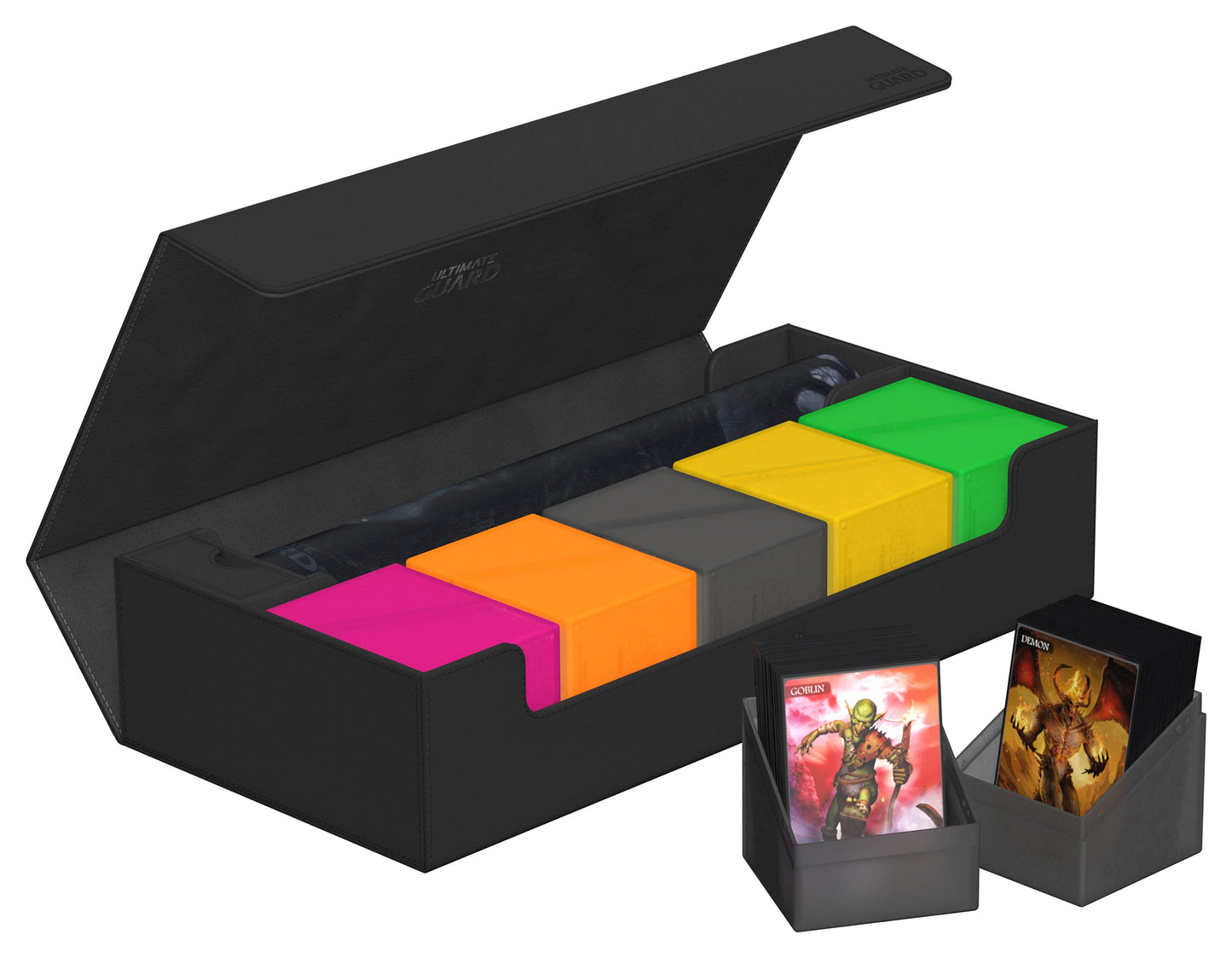 Ultimate Guard Superhive 550+, Deck Case For 550 Double-Sleeved Tcg Cards, Black, Compatible With Boulders, Magnetic Closure & M