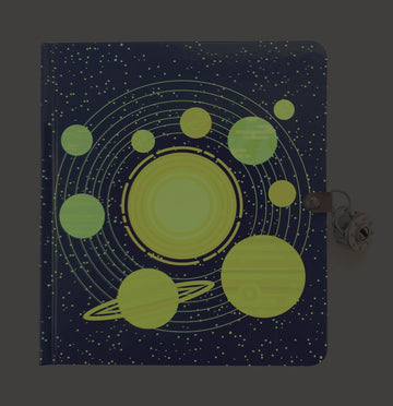 Playhouse Solar System Glow In The Dark Lock & Key Lined Page Diary For Kids