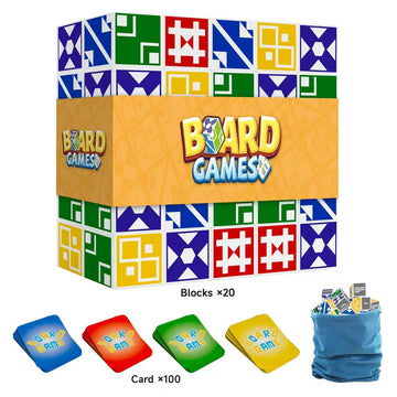 Family Board Game For Kids & Adults, Block Puzzle Games For Boys & Girls Ages 4-8 8-12, 2+ Player Card Matching Puzzles For Chil