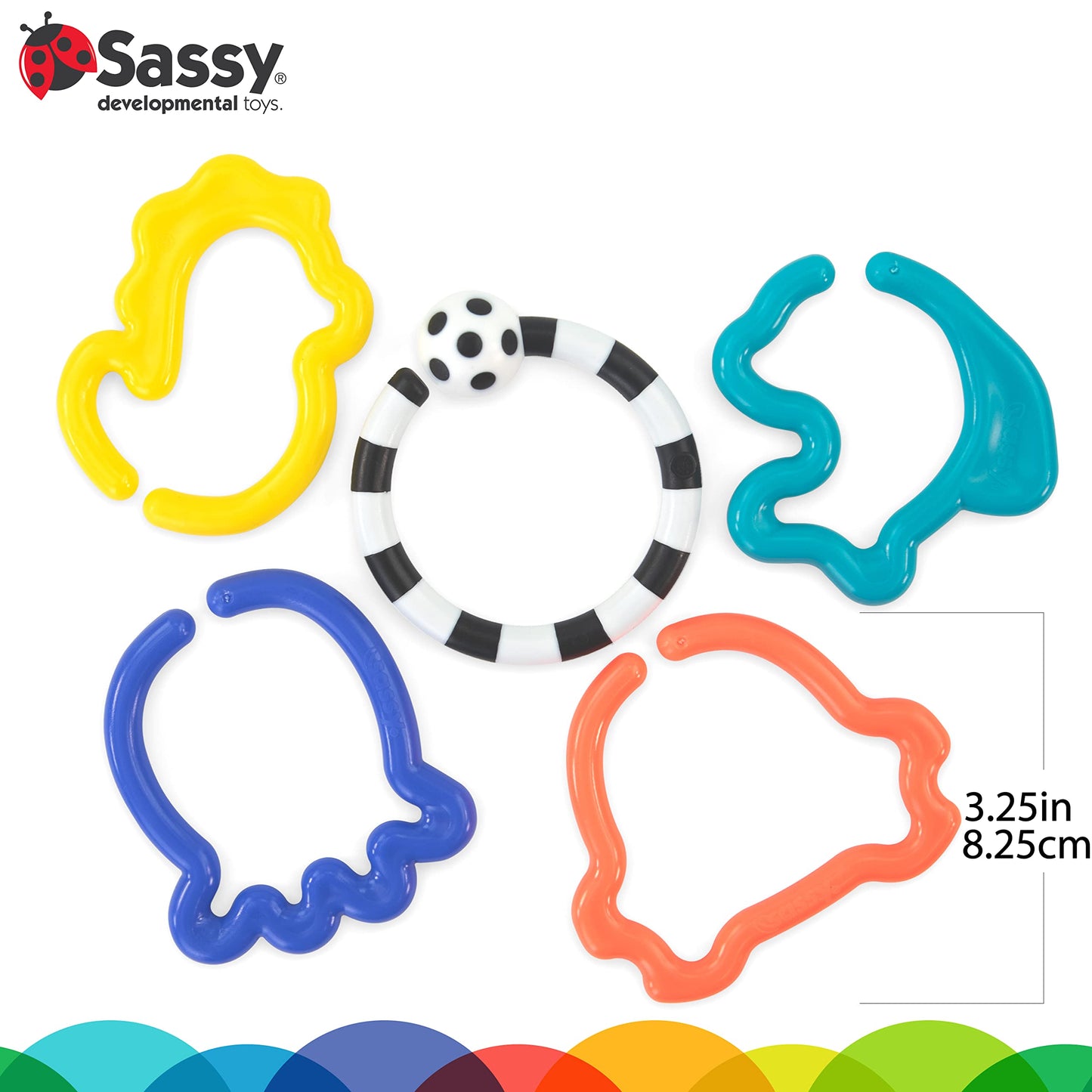 Sassy Eco Ocean Link O’ Lots | Made Green With Plant-Based Plastic | 0+ Months