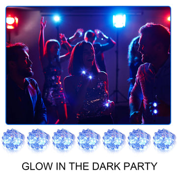 LACGO 60 PCS Halloween LED Flashing Bumpy Rings - Jelly Blinking Rubber Rings with Blue Light mature-themed Novelty Favor Glow up Finger Toys Gift for Birthday Bachelorette Parties Wedding Prizes