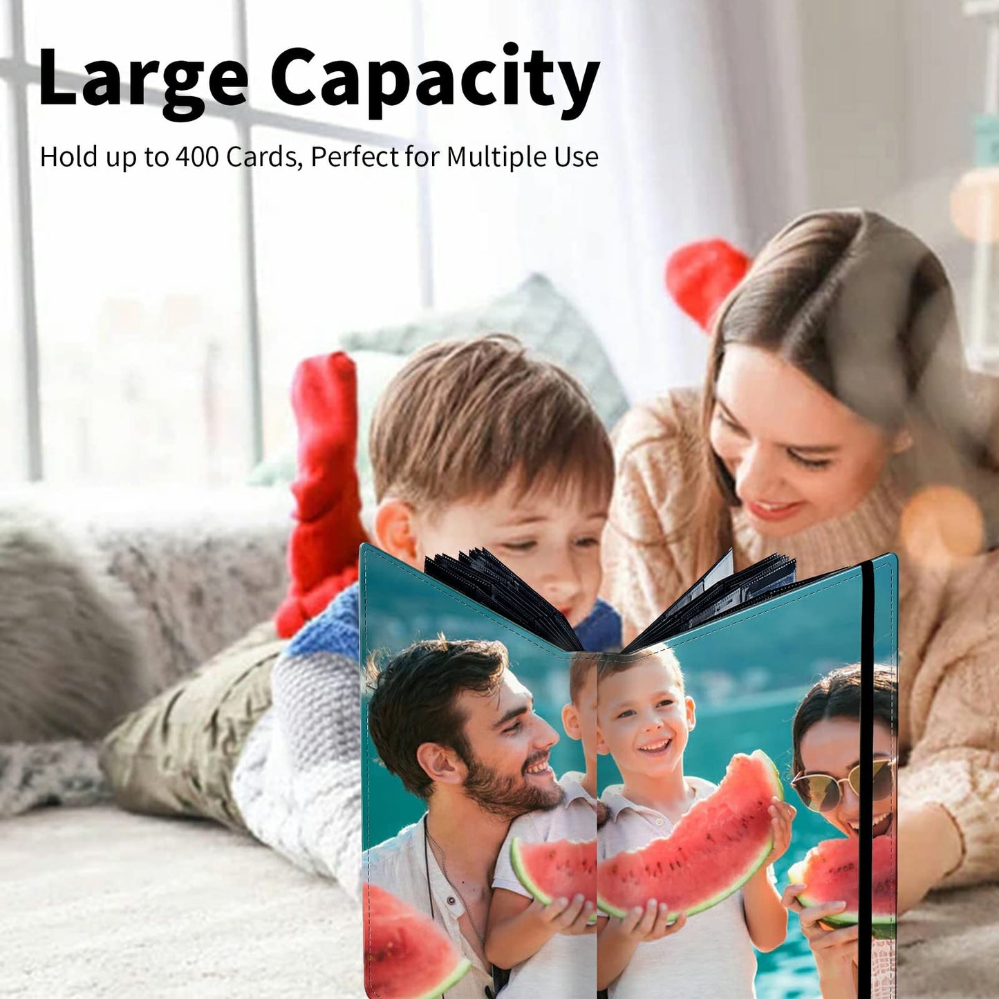 Design Your Own Trading Card Binder, Custom 900 Pockets With 25 Pages, Personalized Photo Phone Pu Card Book Organizer With Elas