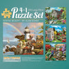 Bits And Pieces - 4-In-1 Multi-Pack - 300 Piece Jigsaw Puzzles For Adults-Each Measures 16' X 20' (46Cm X 61Cm)-Serene Beauty By Artist Alan Giana