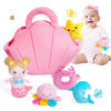 OUOZZZ Baby Toys 6-12 Months - Soft Baby Doll for Girls Mermaid Toys - 2 Years Old Sensory Toy - Birthday Gifts Toddler Plush St
