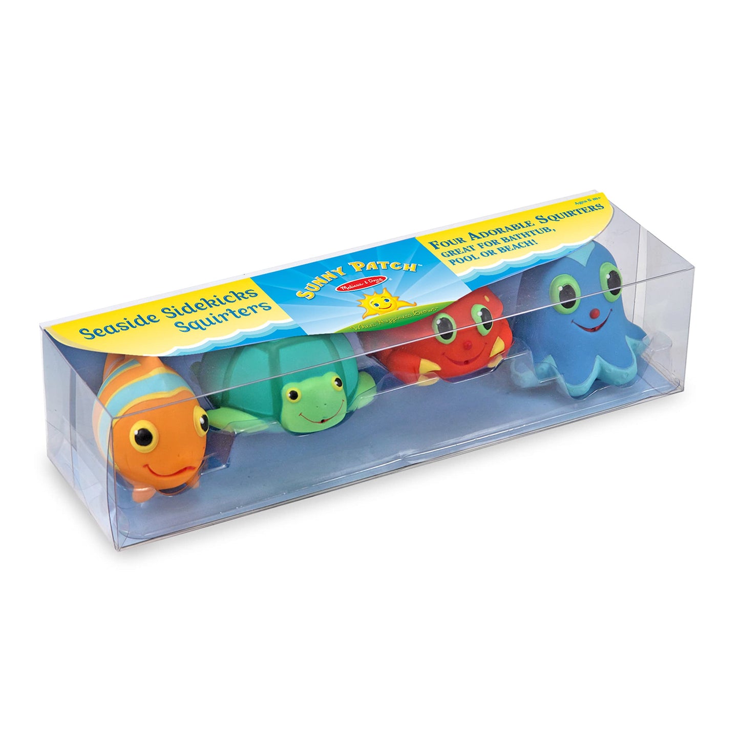 Melissa & Doug Sunny Patch Seaside Sidekicks Squirters With 4 Squeeze-And-Squirt Animals - Water Toys For Kids
