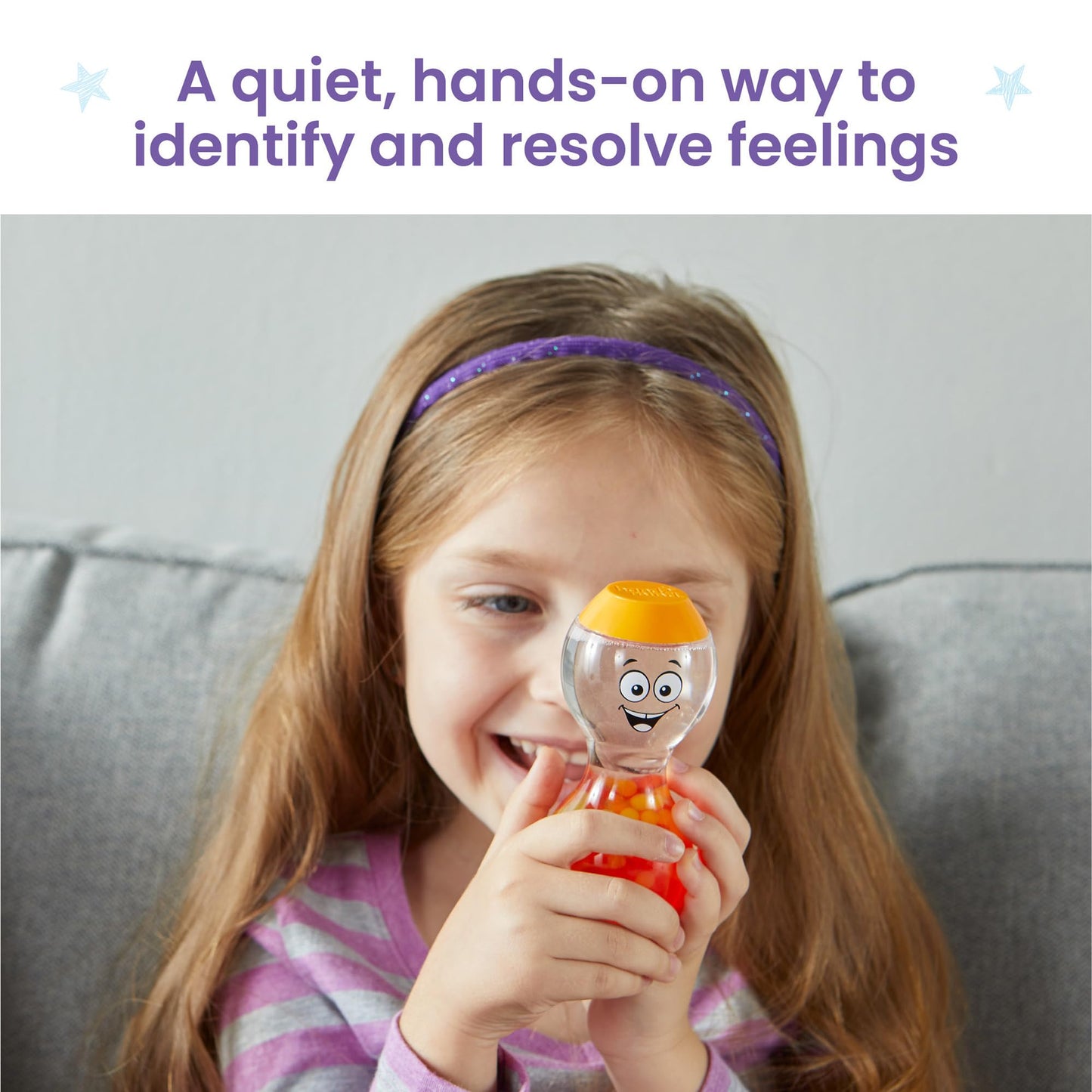 Hand2Mind Express Your Feelings Sensory Bottles- Secondary Emotions, Toddler Sensory Toys, Quiet Fidget Toys, Play Therapy Toys, Calm Down Corner Supplies, Calming Corner, Social Emotional Learning