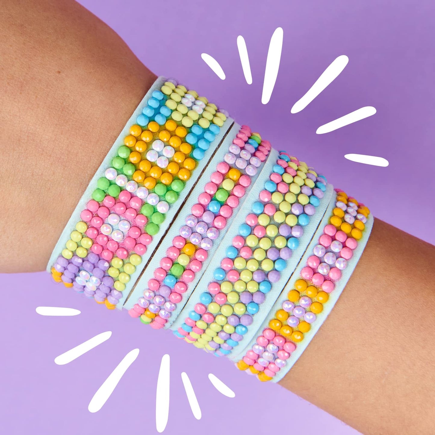 Blingle Bands Diy Gem Friendship Bracelet, 8 Band Deluxe Studio - Arts & Craft Activity For Ages 7 And Up, Multicolor (25204)