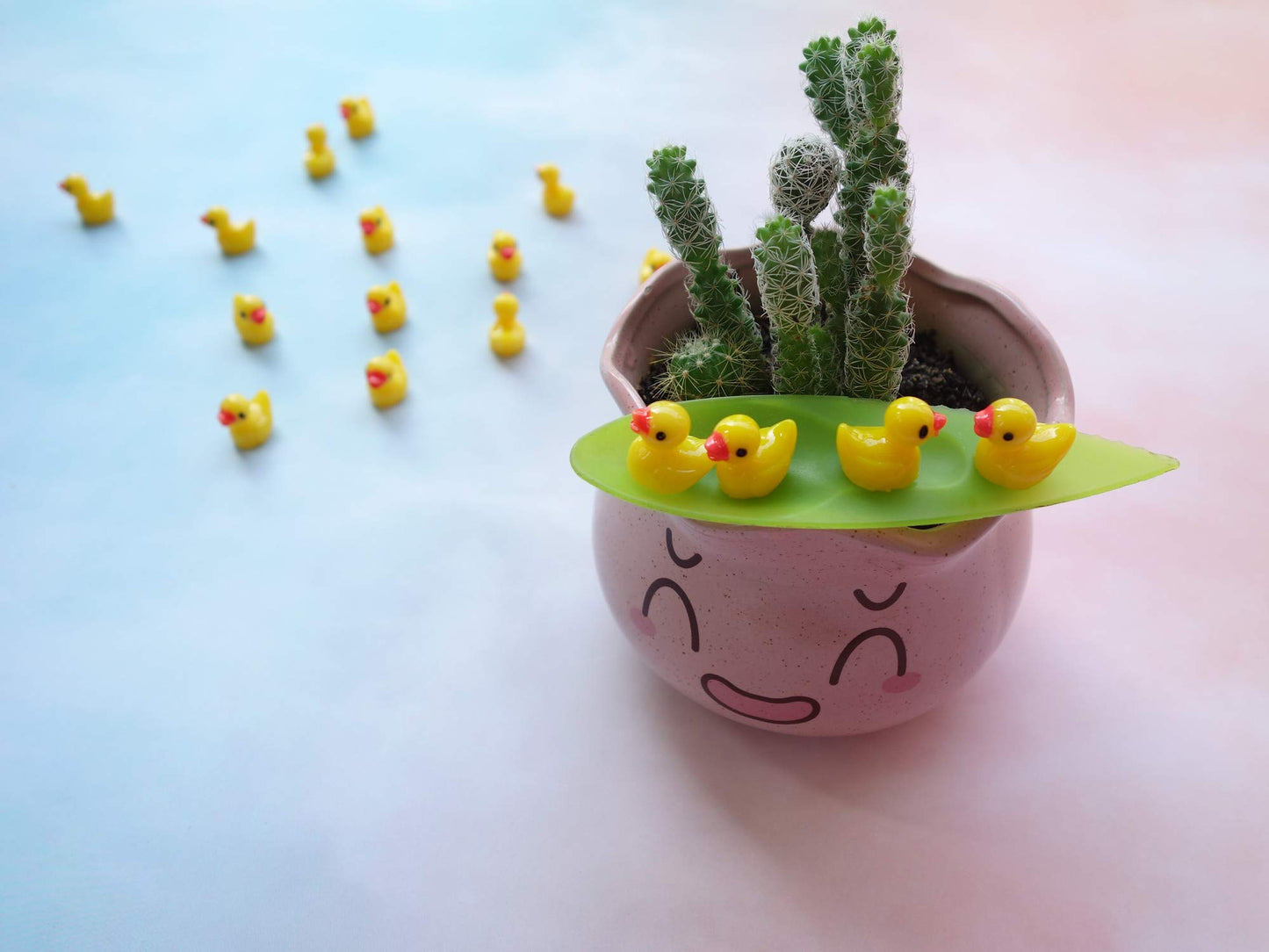 Pack Of 36 Tiny Ducks Little Plastic Duck Mini Resin Ducks For Garden Decorations, Dollhouse Miniatures, Crafts Ornaments(Yellow)