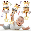 Tumama Baby Rattles 0-6 Months, 3 Pcs Giraffe Baby Plush Rattles Sensory Toys With Teethers, Newborn Gifts For Babies 0-6 Months