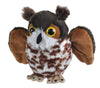 Wild Republic Great Horned Owl Plush, Stuffed Animal, Plush Toy, Kid Gifts, Pocketkins, 5'