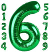 Mluchee Jumbo Dark Green Number 6 Balloon, 40 Inch Foil Mylar Birthday Decoration for Boys & Girls, 6th Birthday Party Supplies