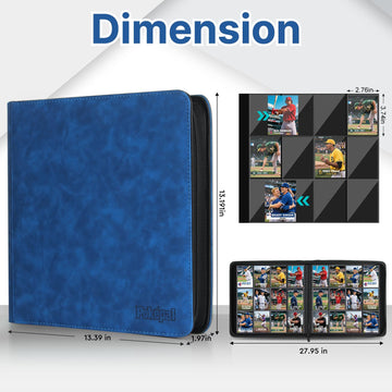 Pok?pal Trading Card Binder 12 Pocket Card Collection Binder for 720 Cards enhanced Card Book Double Sided Pocket Collector Album Holder Folder for TCG PM MTG OPCG YGO Sports Cards (Sapphire Blue)
