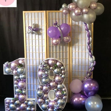 Metallic Light Purple Balloons 60Pcs 5Inch Chrome Light Purple Latex Balloon For Balloon Garland Arch 5'' Round Mini Light Pink