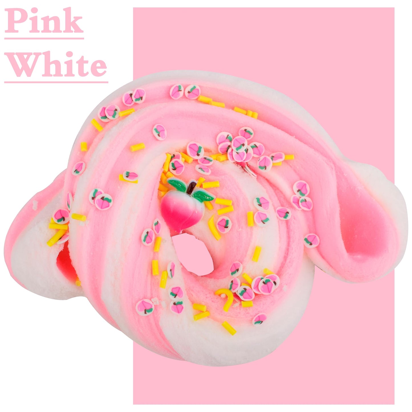 2 Pack Cloud Slime Kit With Blue Cake And Pink Peachy Babies Charms, Scented Diy Slime Supplies For Girls And Boys, Stress Relie