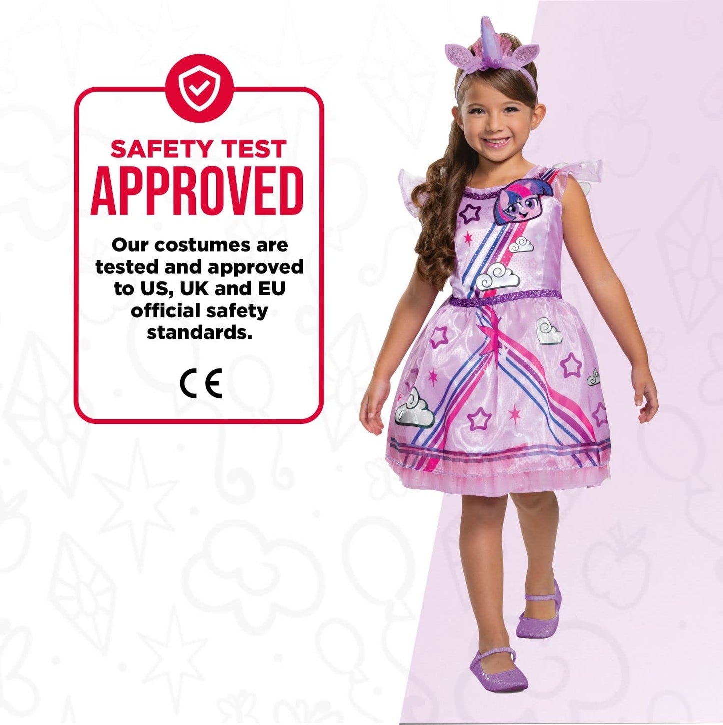 Disguise Twilight Sparkle Costume, My Little Pony Outfit For Girls, Children'S Character Dress, Classic Kids Size Extra Small (3T-4T) Purple (104729M)