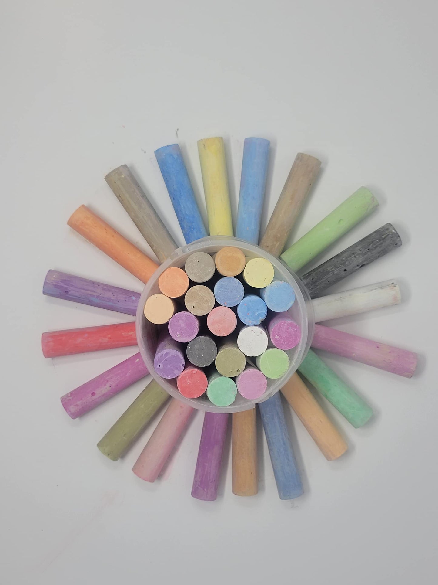 Vinny Van Gogh 20 Hot Colors Jumbo Sidewalk Chalk + Cute Tote bag > Toddlers Kids Adults > Safe Non-Toxic Washable Dustless > Aw