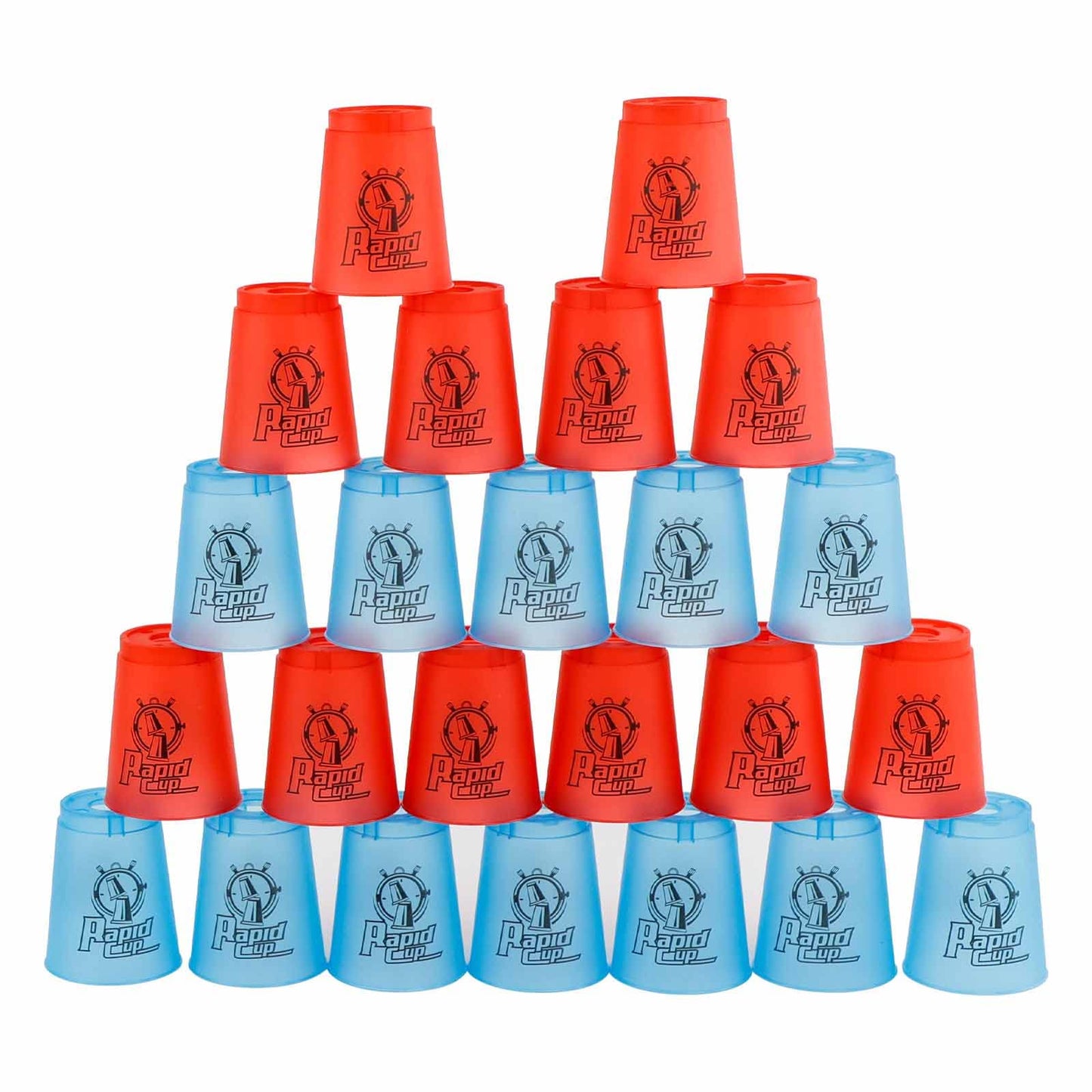 Seisso Stack Cups, Stacking Cup Set Classic Stack Training Game Toys For Kids Boys Girls Stacking Cups (12 Pack Blue + 12 Pack Red)