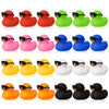 Hoemwarm 24 Set Mini Rubber Ducks With Sunglasses, Mini Rubber Duck In Bulk Tiny Duck Bath Rubber Duck For Car Dashboard Decorat