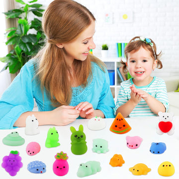 NANEEZOO Squishy Toys Random 60 Pack Mini Squishy Mochi Party Favors for Kids 4-8 8-12 Stress Relief Toys for Boys Girls Goodie Bags Xmas Gifts Classroom Prizes (60 Pack)