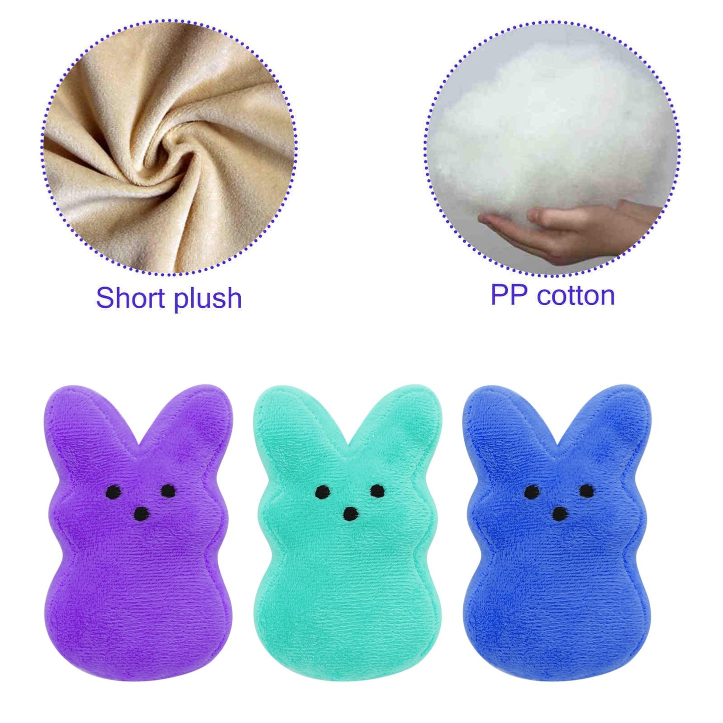 Rlxgcz 12 Pcs Easter Bunny Plush Toy Bunny Stuffed Animal Decorations Basket Stuffers Gift Cute Bunny Doll Bulk Toys Easter Part