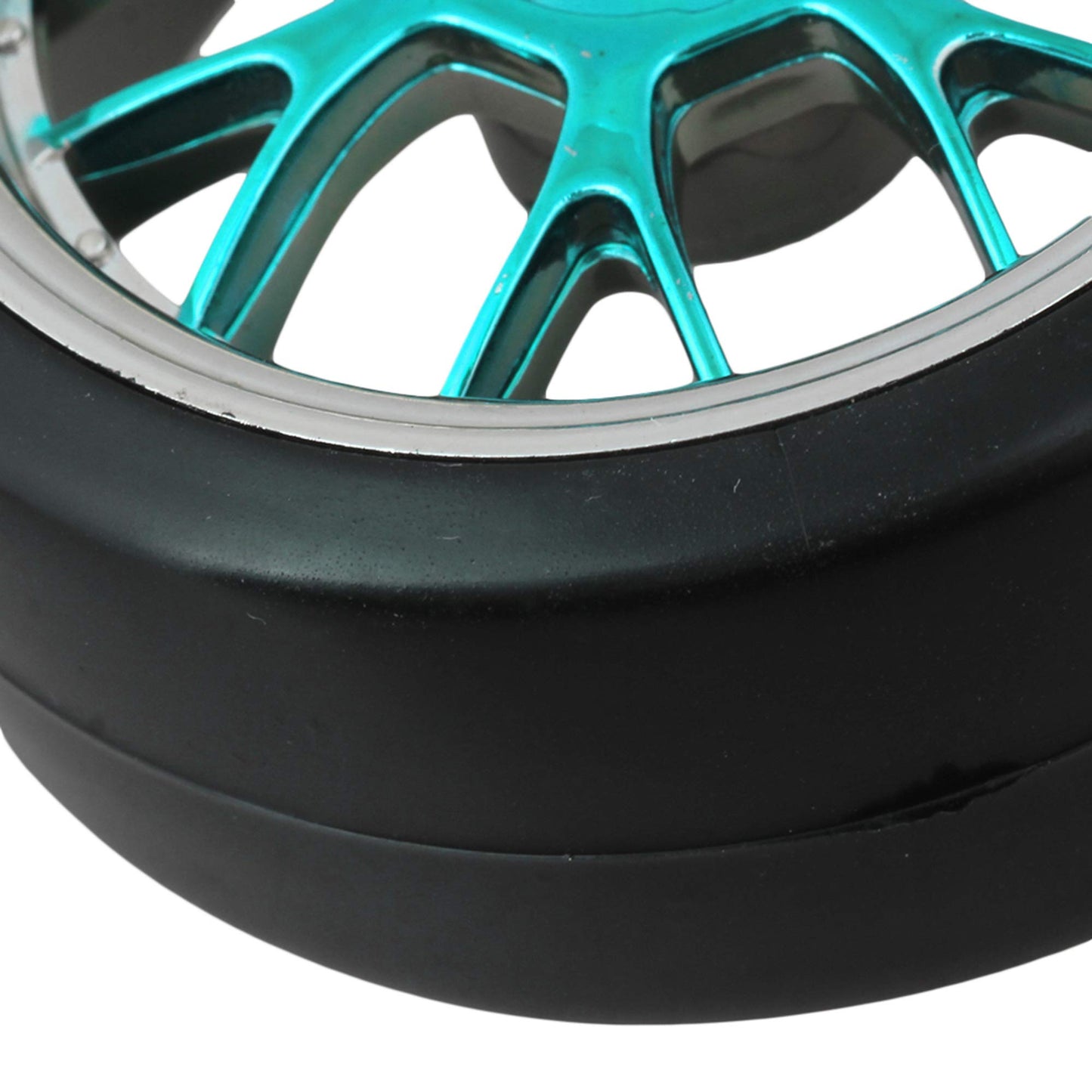 BQLZR Blue Plastic Y Shape Hub Wheel Rim with Smooth Tires for RC 1:10 On-Road Racing Car & Drift Car Pack of 4