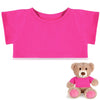Roundfunny Bear Tee Shirt Fit 14-18Inch Bear Clothes Stuffed Animal Clothes Shirt Basic Stuffed Bears Dolls Shirt, Pink
