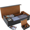 2200+ Mtg Deck Box Leather Magnetic Closure Commander Organiser, Holds 5 Small Deck Boxes, Includes 1 Small Deck Box, 8 Dividers