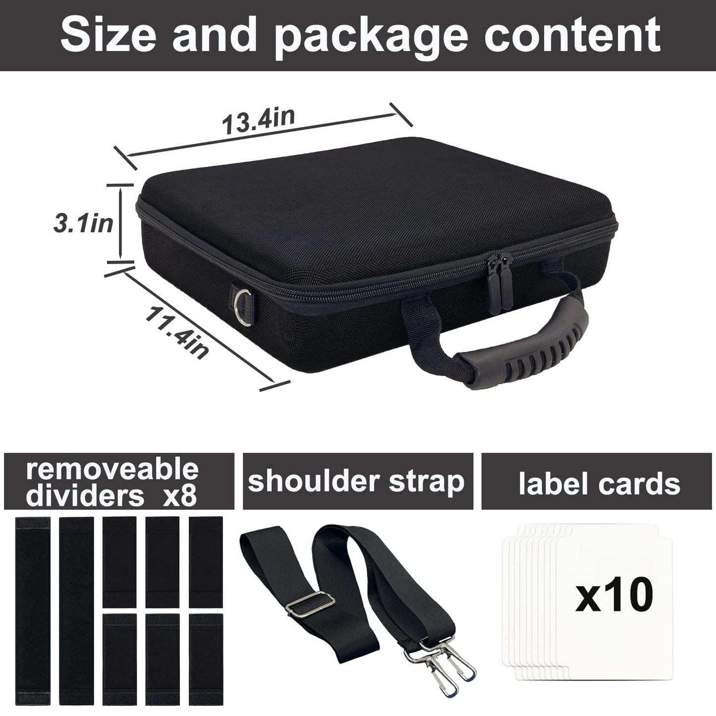 Lumus&Solem Extra Large Game Card Case for 2300-2500+ Cards, Suitable for The Expansion of C.A.H Game Cards and All Other Card G