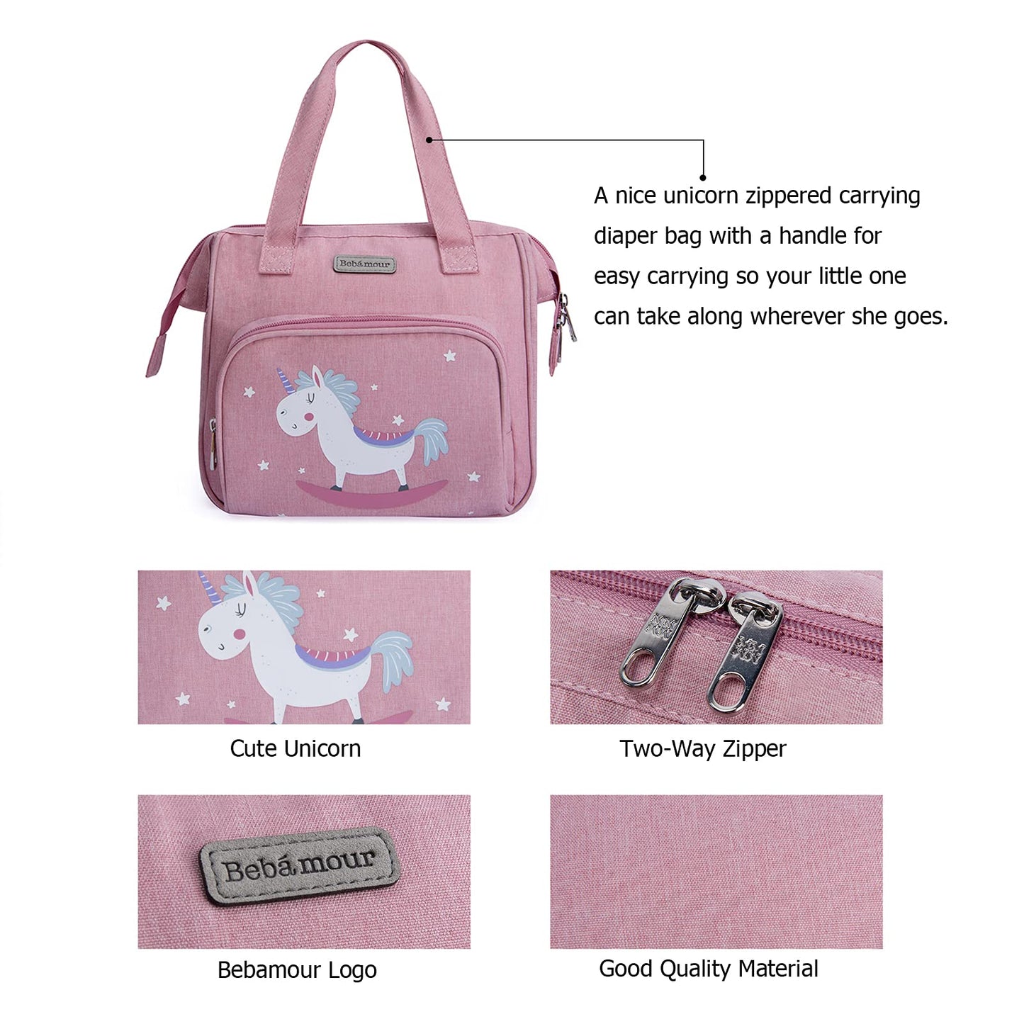 Bebamour Baby Doll Bag With Doll Changing Pad Carry Baby Doll Accessories Fashion Kids Bag For Baby Girl (Bag)