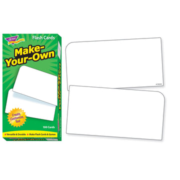 Trend Enterprises: Make-Your-Own Skill Drill Flash Cards, Create, Customize, Test, Versatile & Durable, Make Flash Cards & Games, 100 Blank Cards Included, Ages 3 And Up
