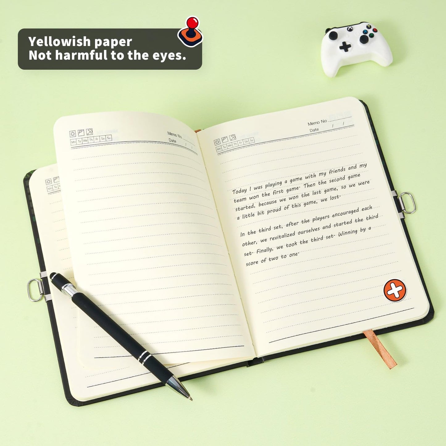 Wernnsai Game Kids Diary For Boys With Lock - Kids Luminous Journal Boys Video Game Diary, School A5 Lined Memos Writing Drawing