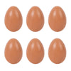 Wooden Easter Eggs,Boxed Wooden Dummy Eggs 6Pcs(Brown)