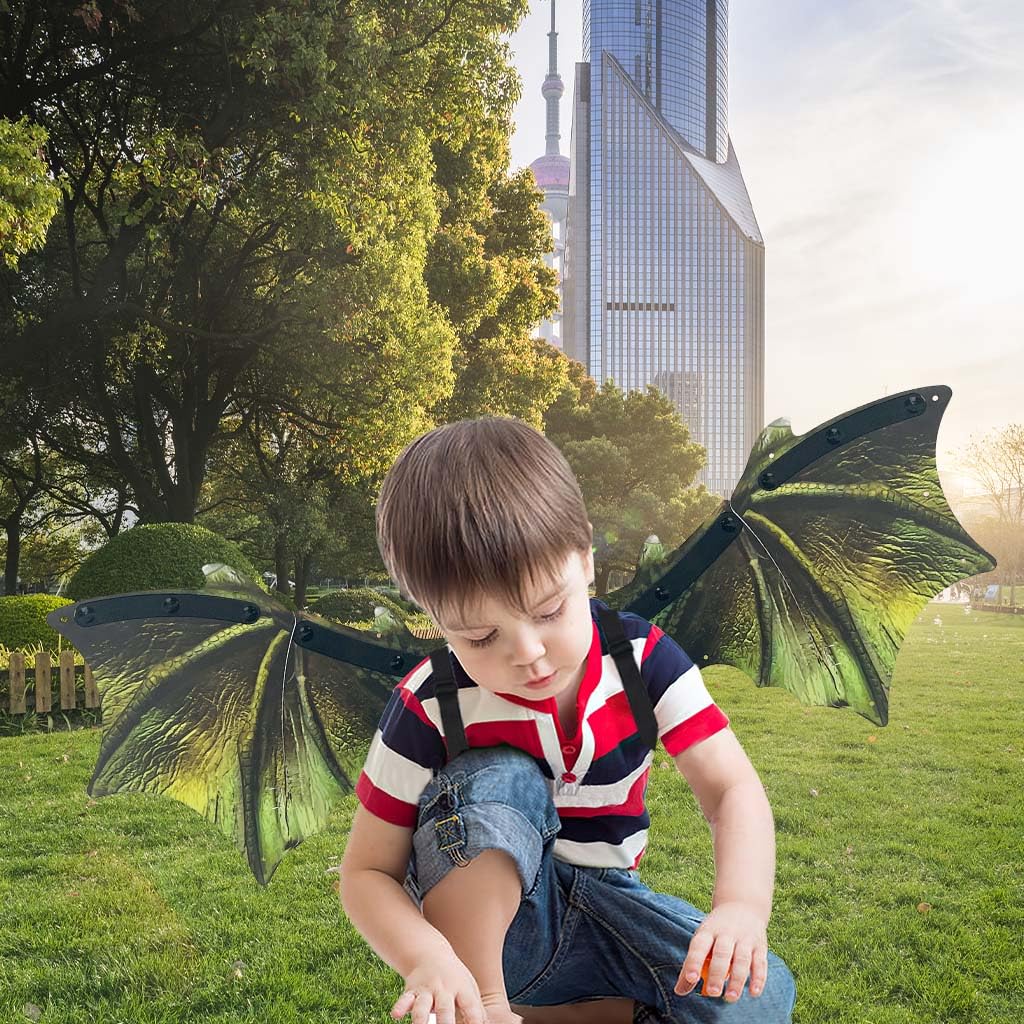 Athleria Electric Dragon Wings, Kids Dinosaur Costume Wings With Led Light & Music, Halloween Dino Dress-Up Costumes, Dinosaur T