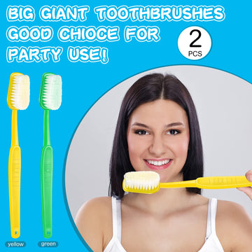 2 Pieces Giant Toothbrush Prop Large Toothbrushes Big Brush Oversized Gag Novelty Toys For Costume Take Picture Comedy Party Fav