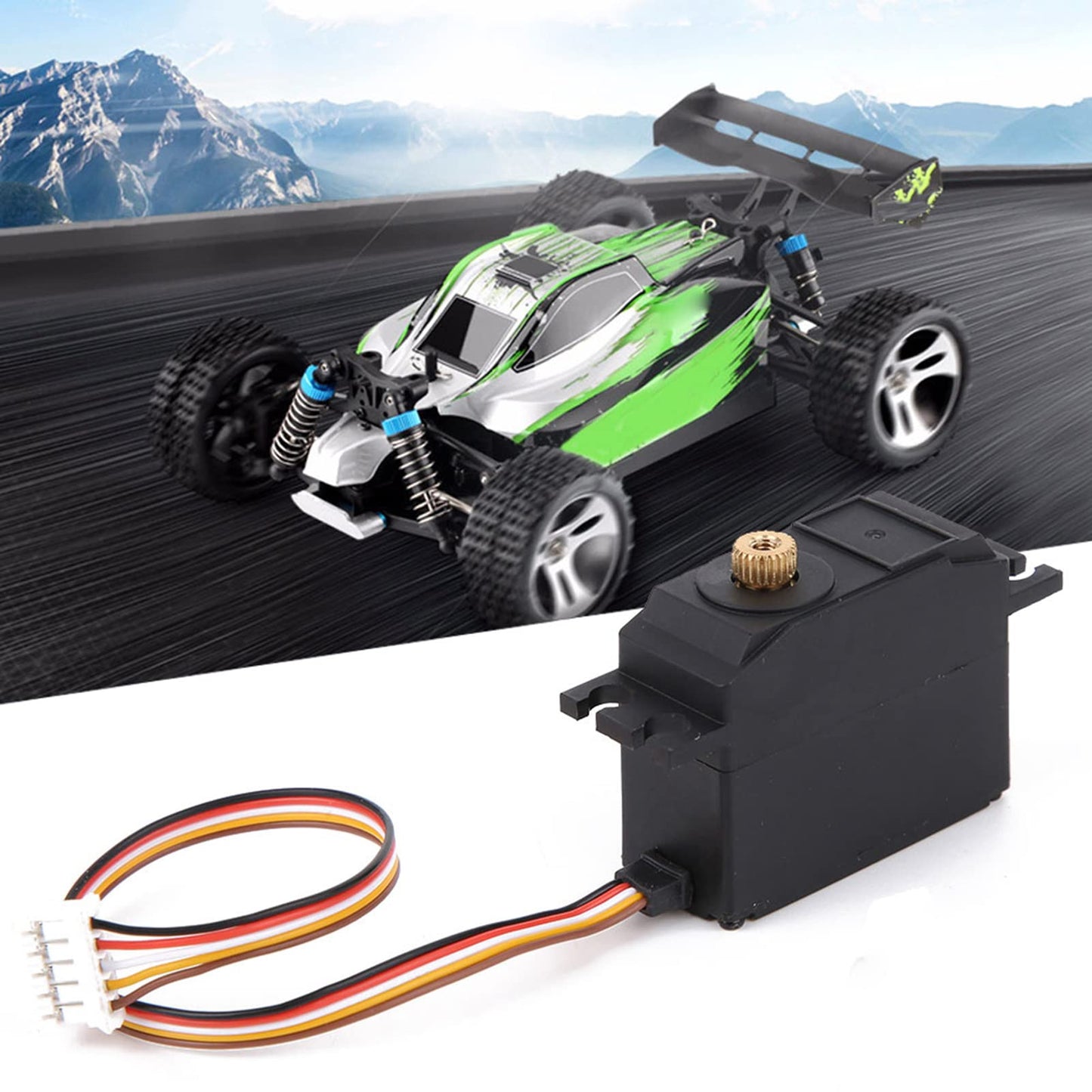 Dilwe Rc Car Servo,Durable Plastic Gear Servo For Wltoys 12428/12427 1/12 Rc Car Upgrade Spare Parts