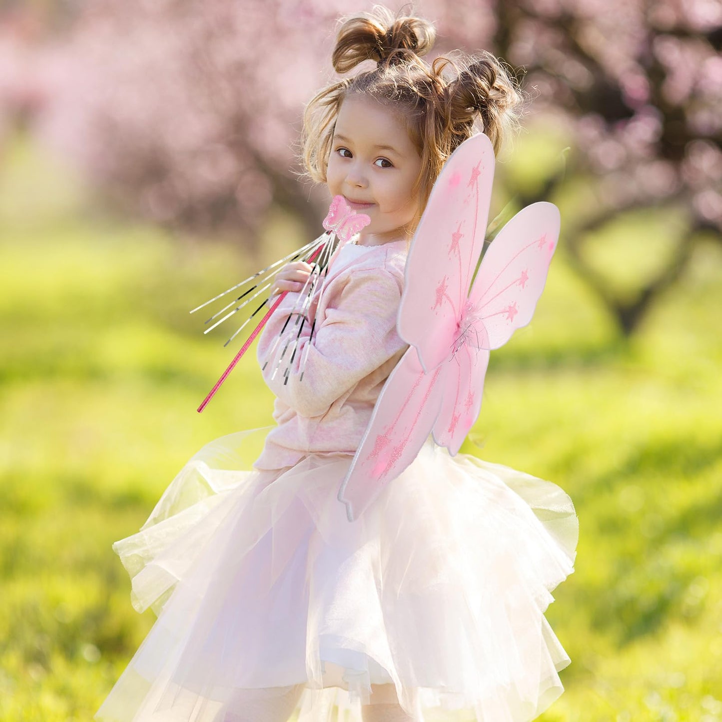 Chivao 15 Set Princess Fairy Wings Set 15 Pcs Butterfly Wings For Girls Butterfly Angel Wings 15 Pcs Fairy Wands Butterfly Costu