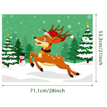 Morcheiong Pin The Tail On The Deer Christmas Game With 36 Tails, Christmas Party Favors Activities Supplies Decorations For Kids