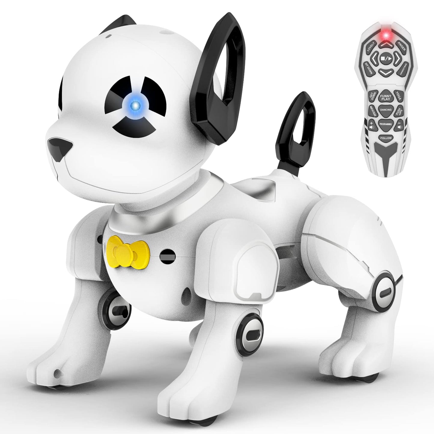 SUPIREO Remote Control Robot Dog Toy, Programmable Smart Interactive Robotic Pets, RC Stunt Robot Toys Dog Imitates Animals Musi