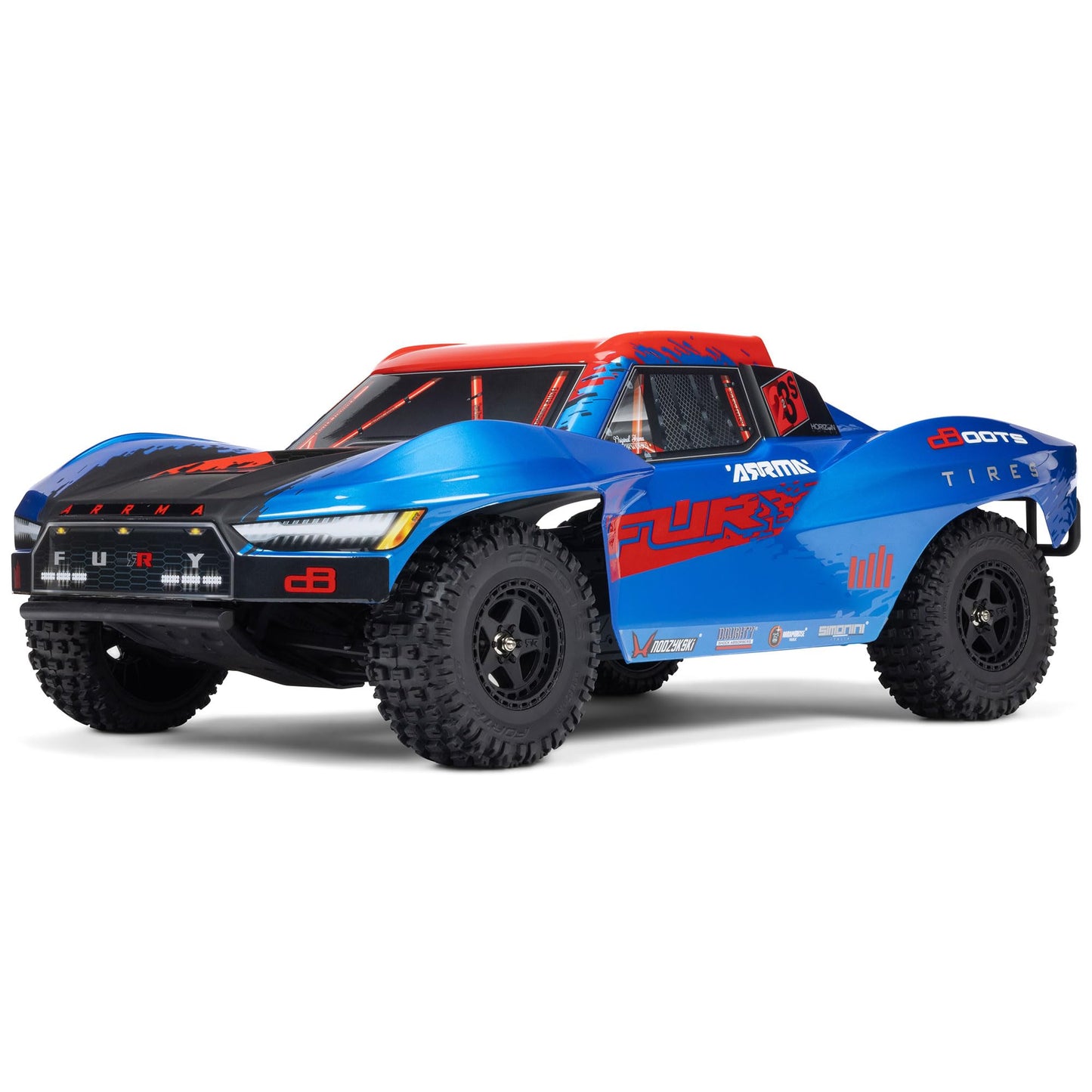 ARRMA RC Truck 1/10 Fury 2wd 223S BLX Brushless Short Course Truck RTR (Battery and Charger Not Included) with DSC, Blue, ARA352