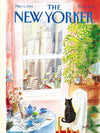 New York Puzzle Company 1000 Piece Jigsaw Puzzle - Cat's Eye View by Jean-Jacques Sempé, Black Linen, Model NPZNY1708