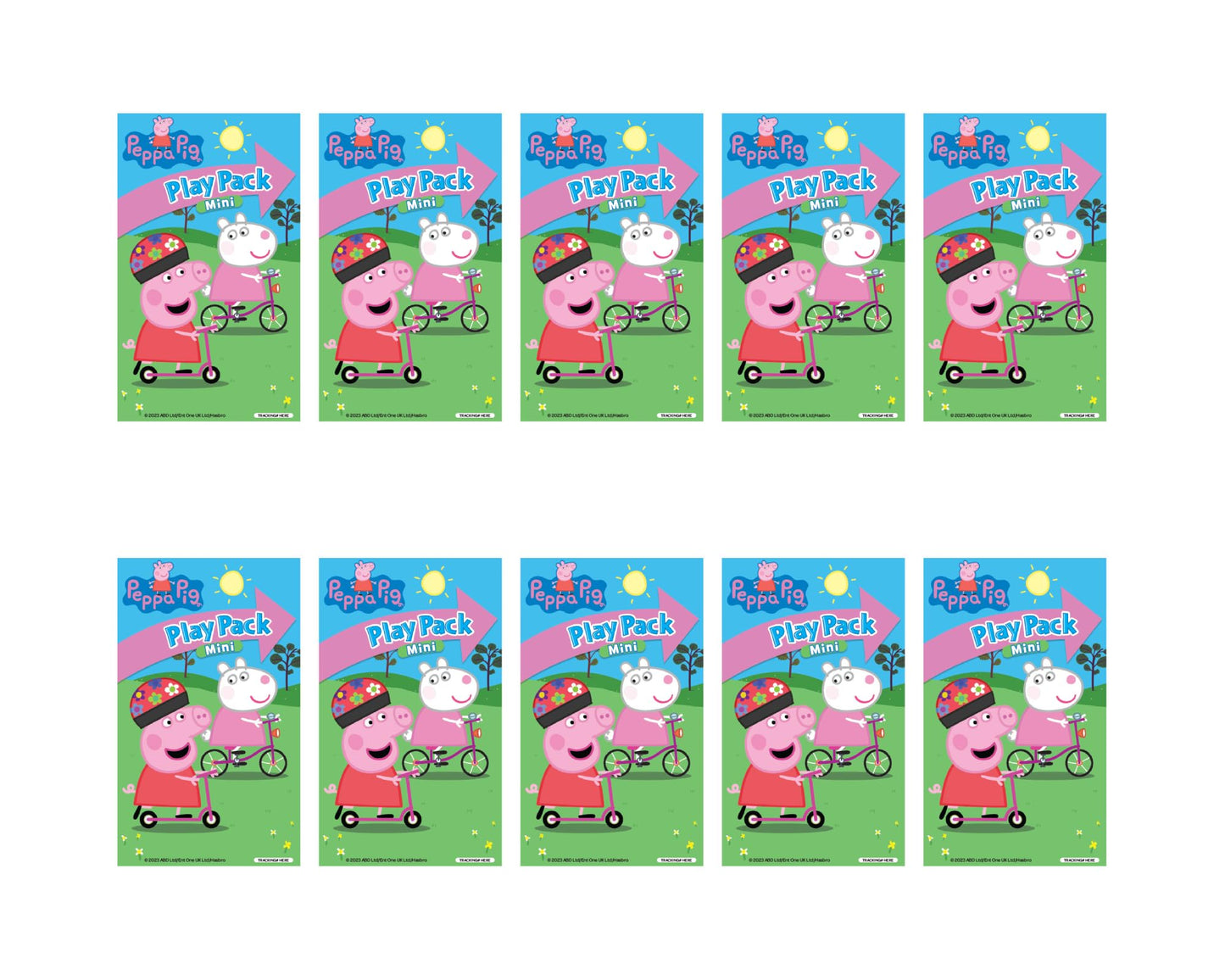 Bendon Peppa Pig Mini Play Packs, Each With Mini Coloring Book, 2 Mini Crayons, And A Sticker, 10-Pack