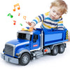 Dwi Dowellin Toddler Trucks Toys for Boys Age 3-5,Big Dump Truck with Lights and Sounds,Kids Boy Toys Christmas Birthday Gift Ca