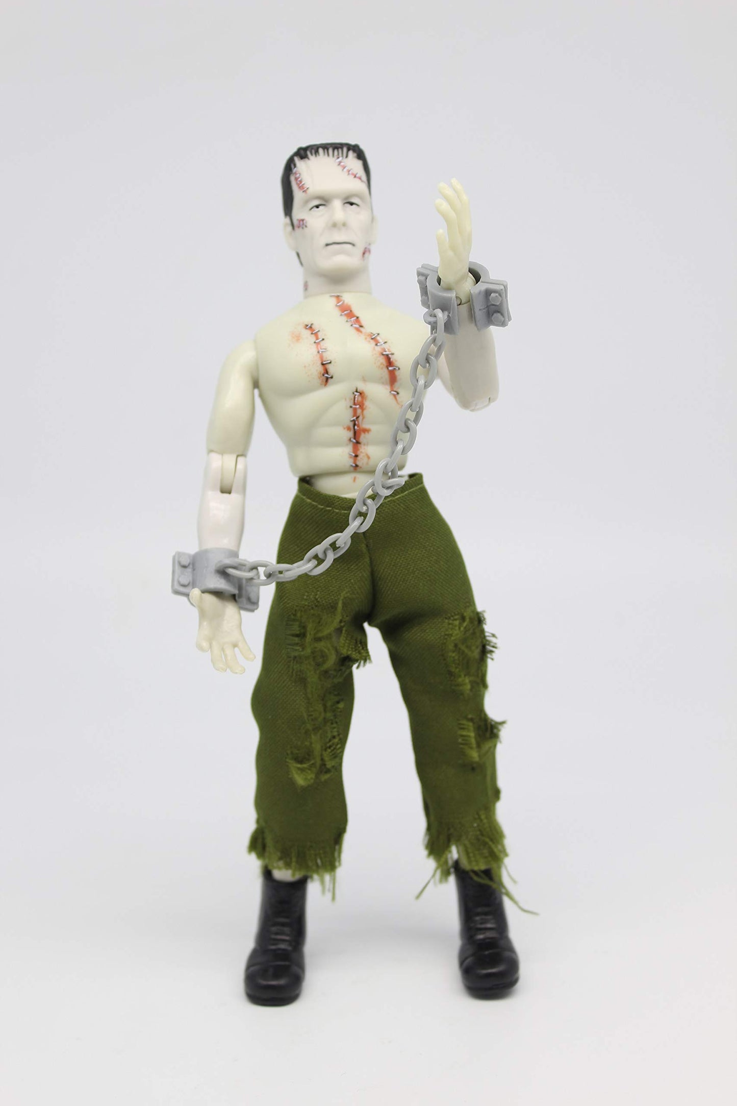 Mego Action Figures, 8” Frankenstein - Bare Chested With Painted Stitches, Reconstructed With Different Body Parts (Limited Edition Collector’S Item)